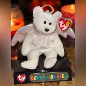 😇 TY Beanie Baby Halo Angel Bear Guardian Plush 1998